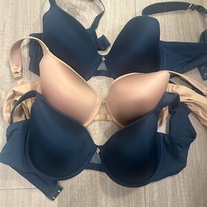 Third Love Elegant Navy and Nude Women's Bra Set of 3